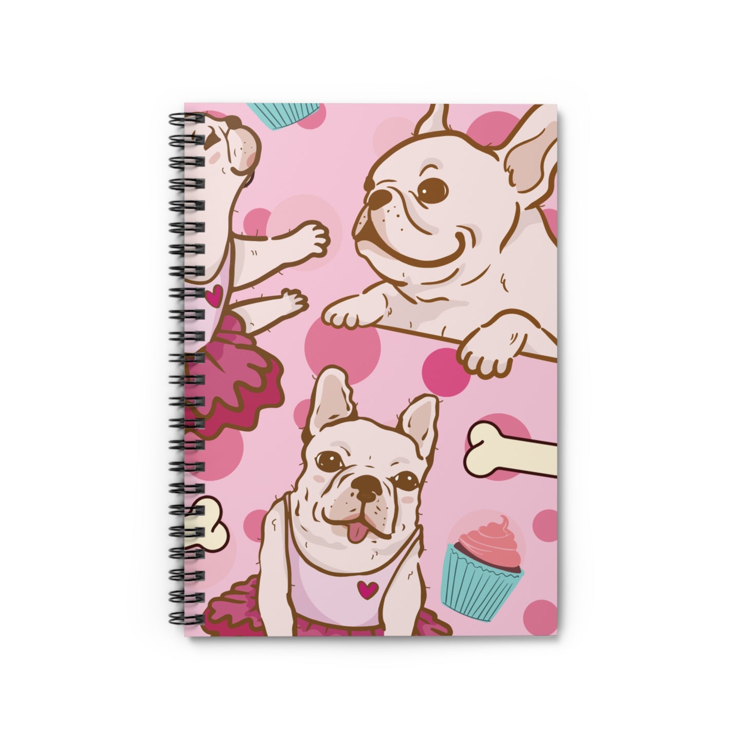 French Bulldog Theme Spiral Bound Notebook