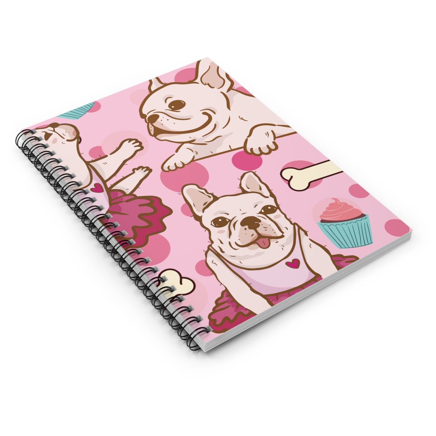 French Bulldog Theme Spiral Bound Notebook