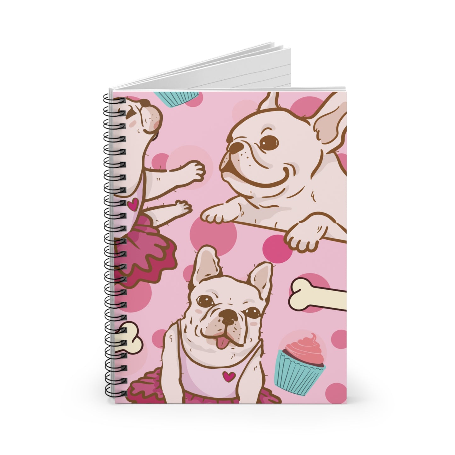 French Bulldog Theme Spiral Bound Notebook