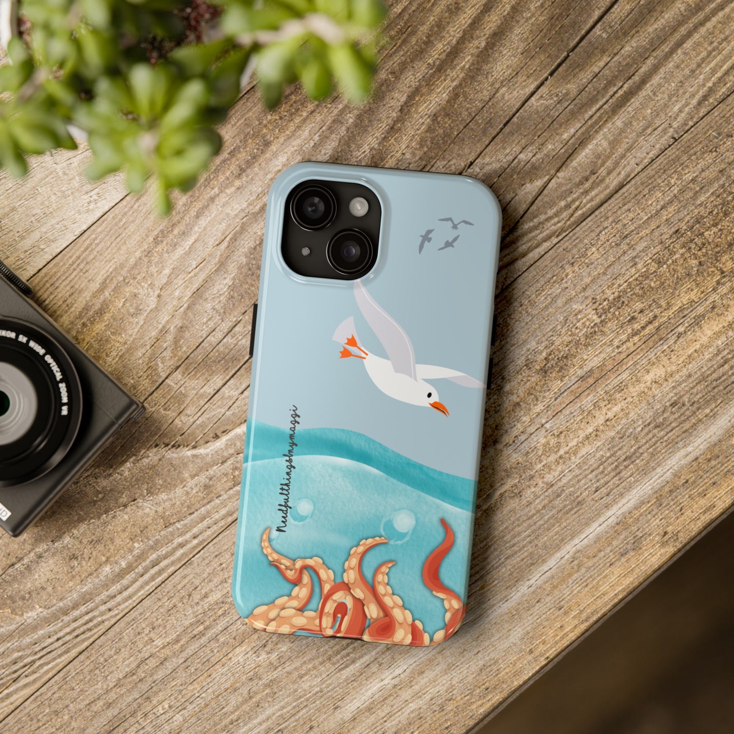 Seagull vs Octopus Series iPhone (11-15 Pro, Plus, Max, Mini) Tough Case