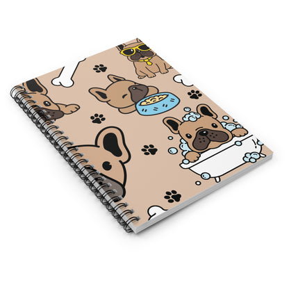 French Bulldog Theme Spiral Bound Notebook