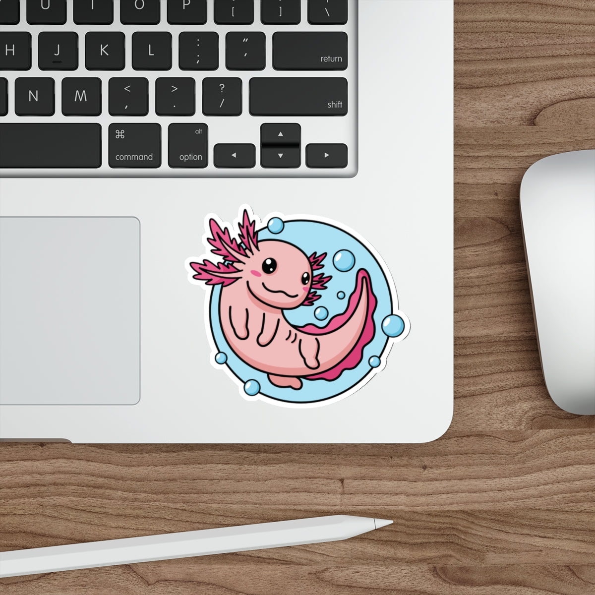 Pink Axolotl Die Cut Vinyl Indoor/Outdoor Sticker