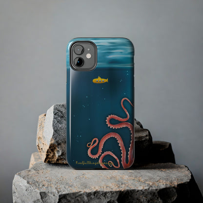 Octopus Vs Submarine Series iPhone (11-15 Pro, Plus, Max, Mini) Tough Phone Case