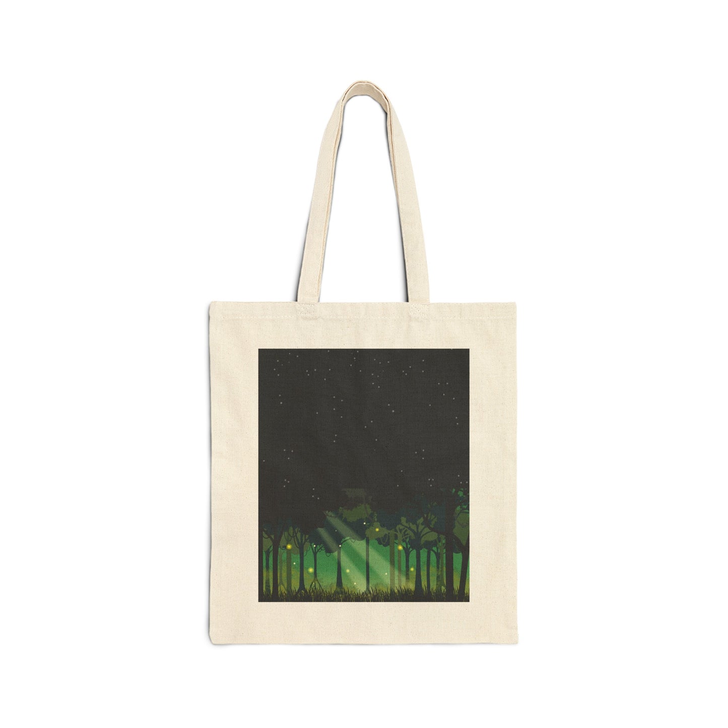 Green Forest Cotton Canvas Tote Bag