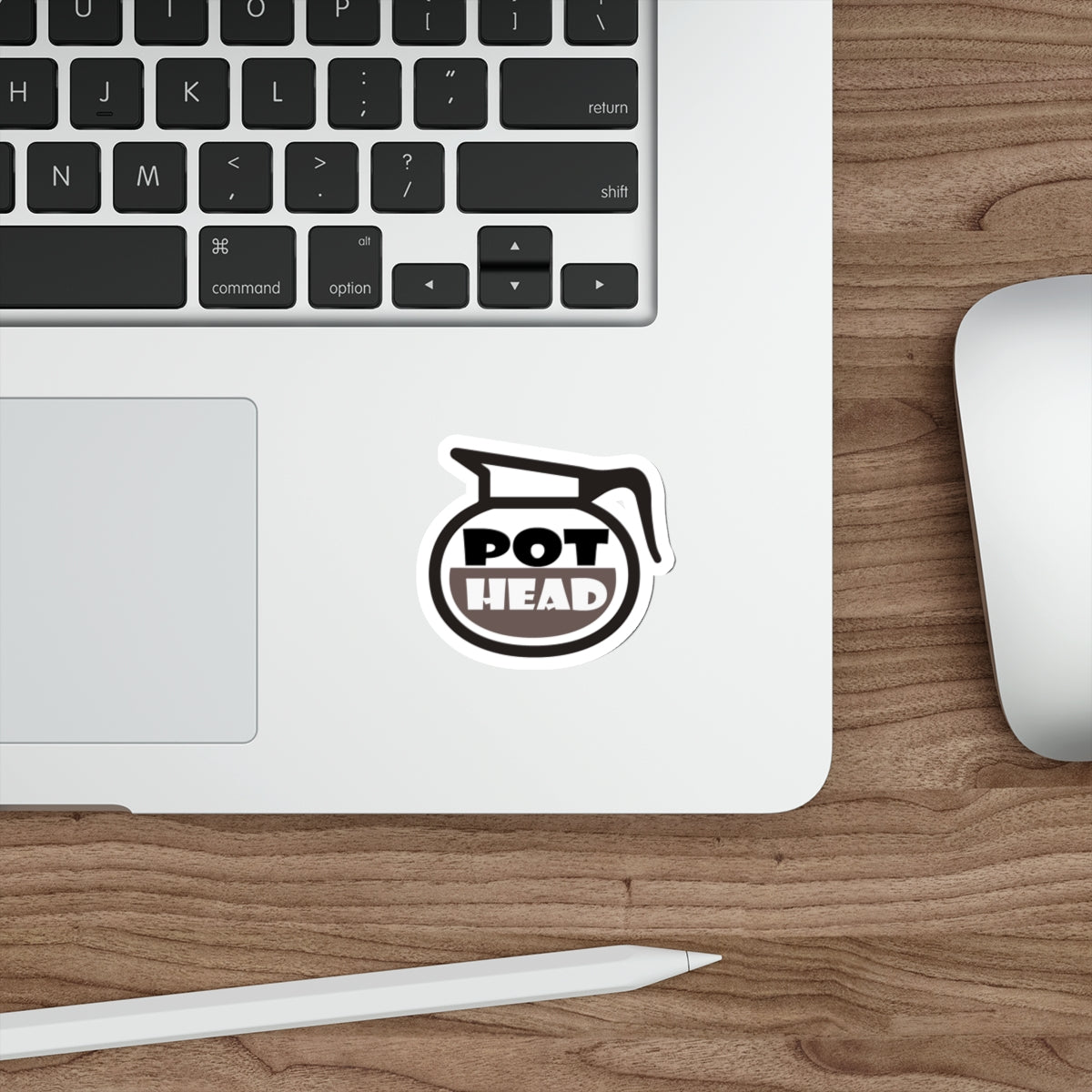 Pot Head Indoor/Outdoor Vinyl Sticker - for coffee lovers!