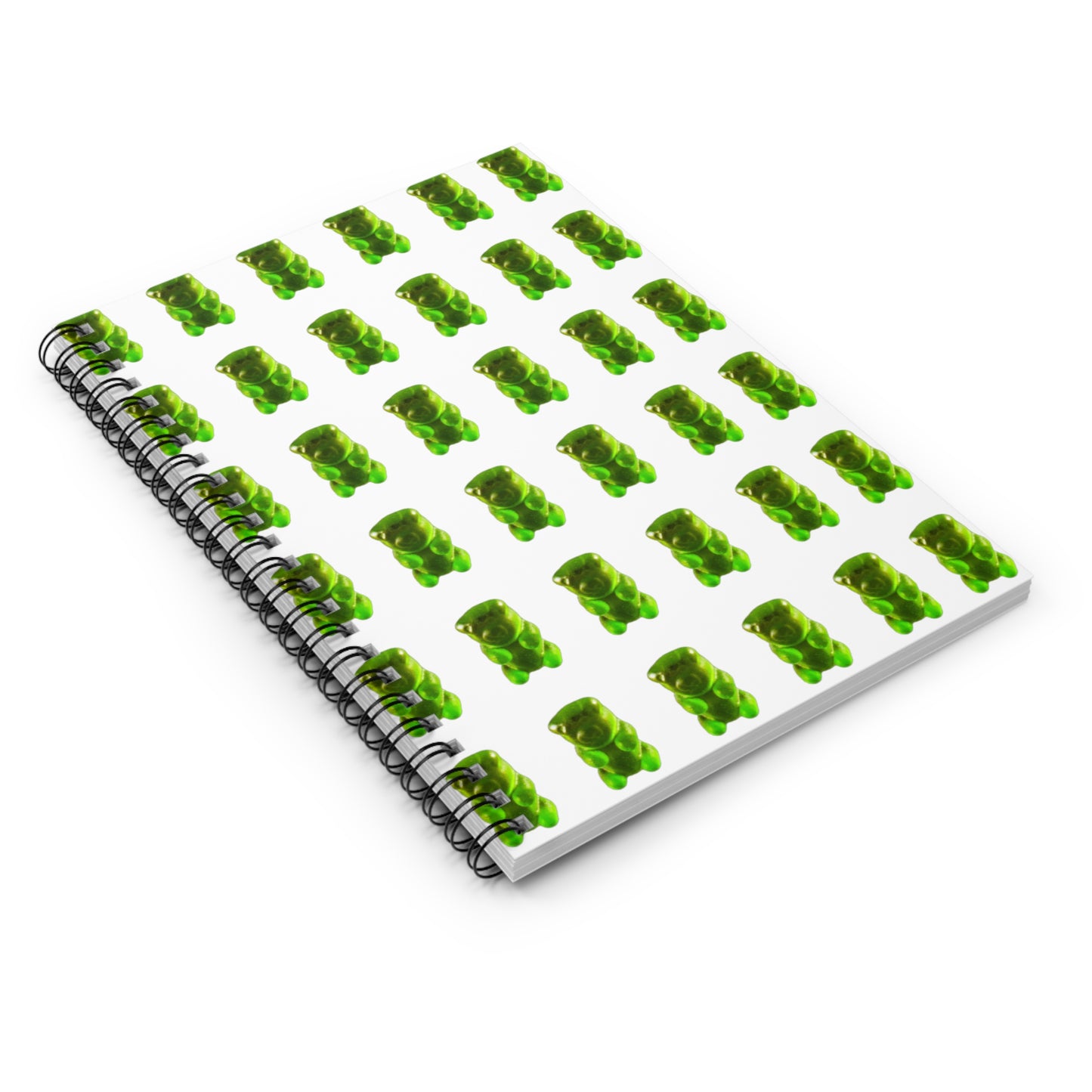 Gummy Bear Themed (Green) Candy Spiral Notebook