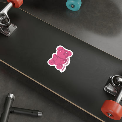 Pink Gummy Themed Indoor/Outdoor Die Cut Vinyl Sticker