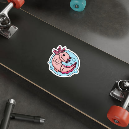 Pink Axolotl Die Cut Vinyl Indoor/Outdoor Sticker