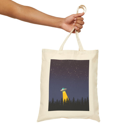 UFO / Alien Cotton Canvas Tote Bag