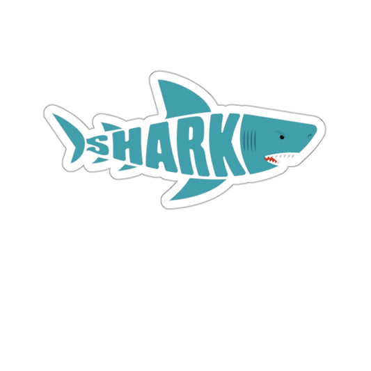 Shark Word Puzzle Die Cut Vinyl indoor/outdoor Sticker