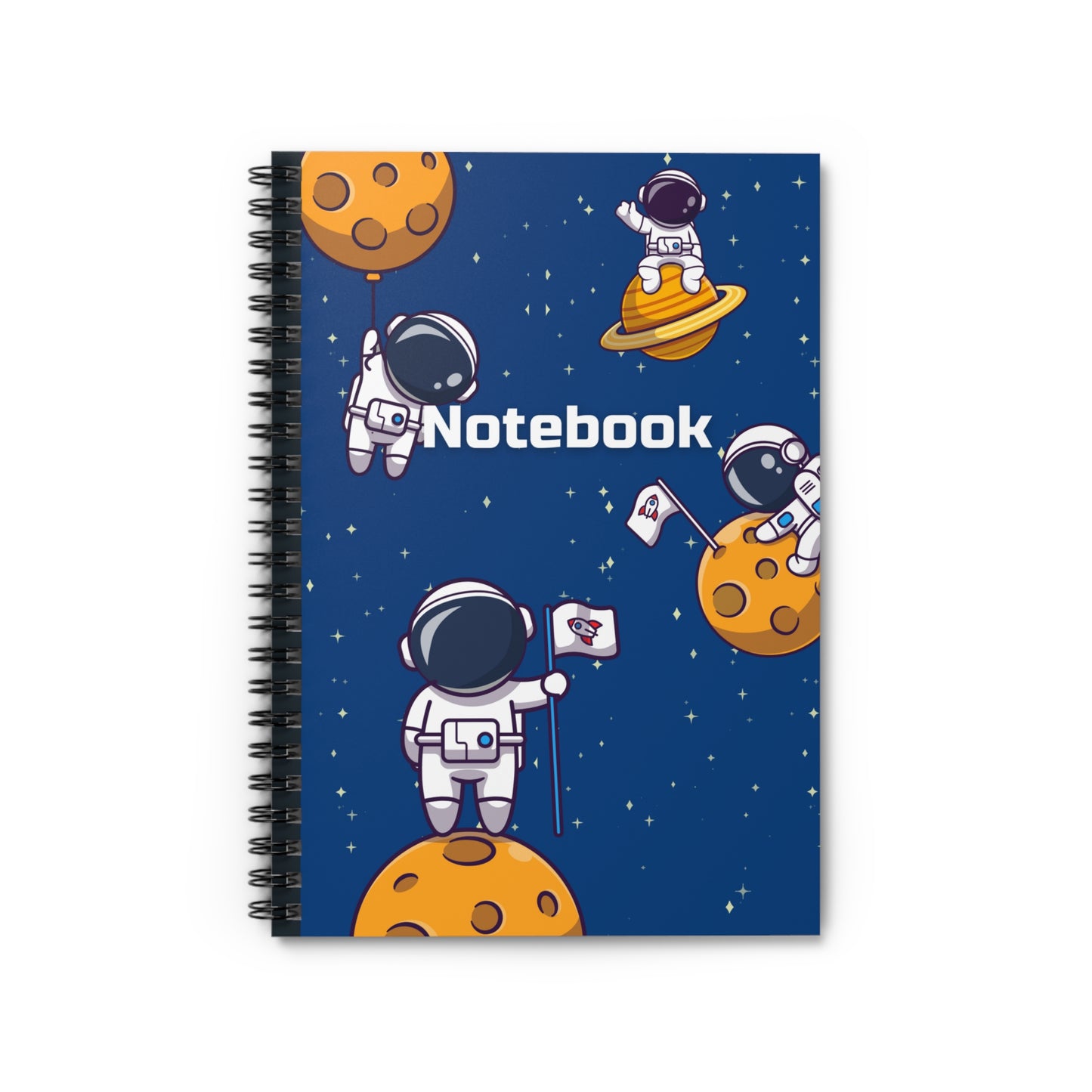 Astronaut Themed Spiral Bound Notebook