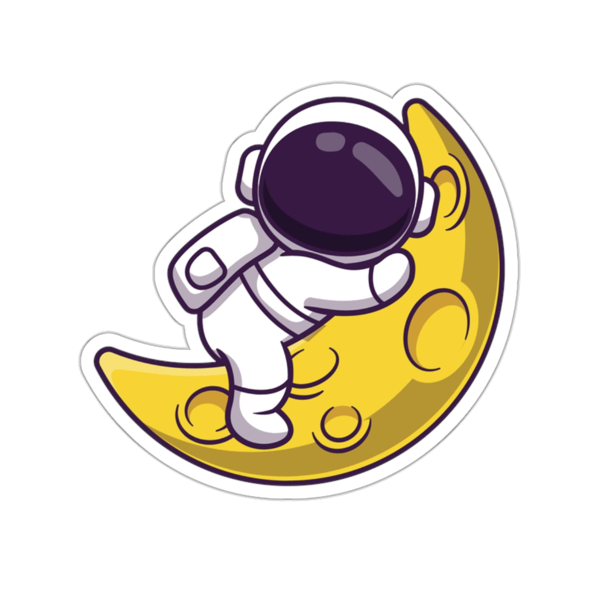 To The Moon Astronaut Indoor/Outdoor Vinyl Die Cut Sticker