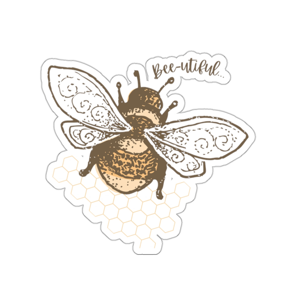 Bee-Utiful Bee Indoor/Outdoor Vinyl Die Cut Sticker