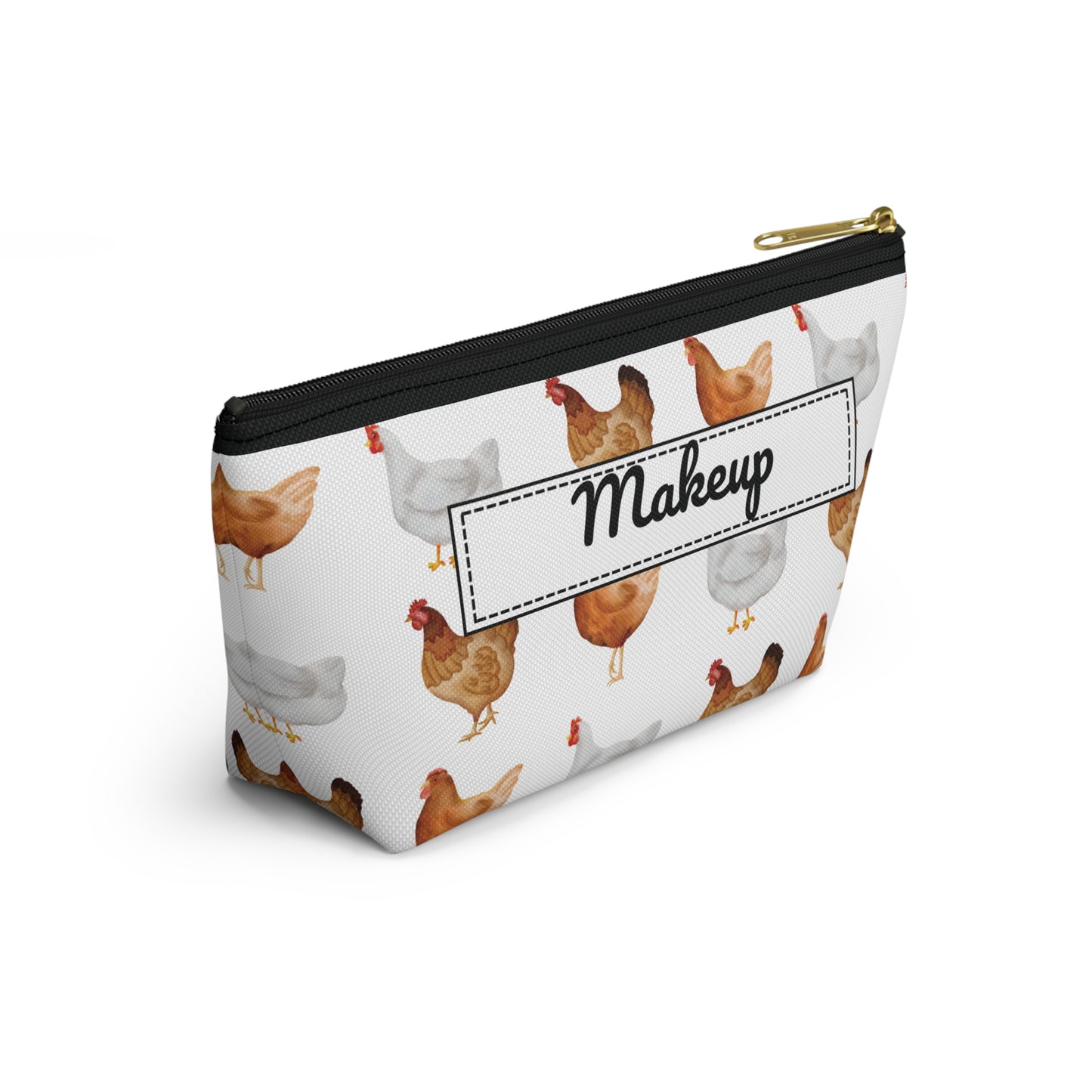 Farm Chicken Print Travel Accessory Bag - Organize your Coop!