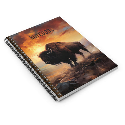 Bison / Buffalo Themed Spiral Bound Notebook