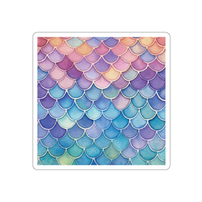 Mermaid Scales Square Indoor/Outdoor Vinyl Sticker