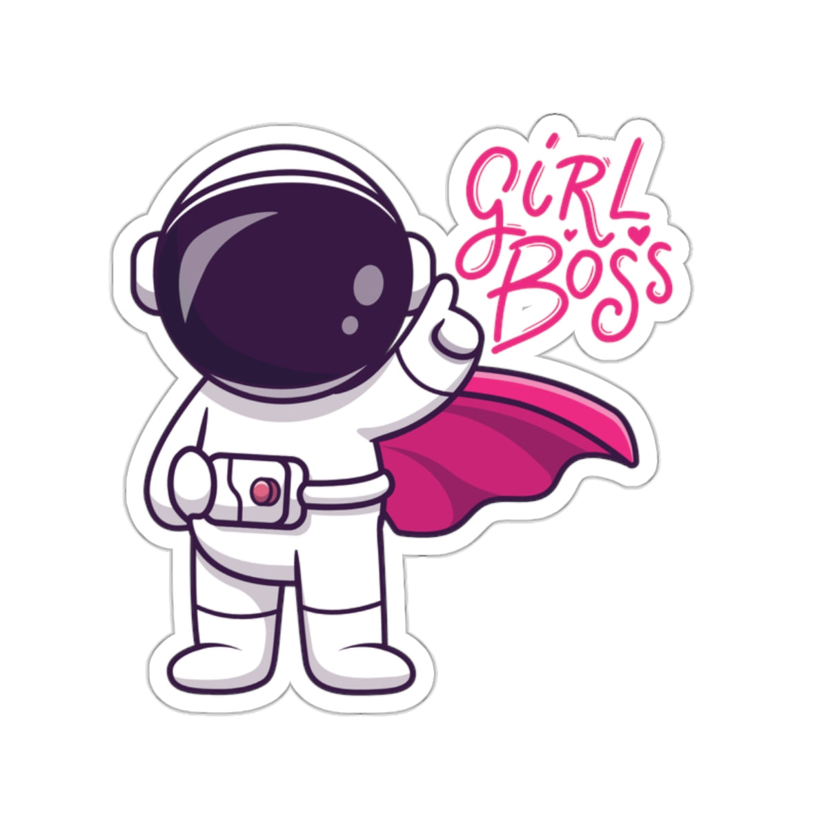 Girl Boss Astronaut Indoor/Outdoor Vinyl Die Cut Sticker