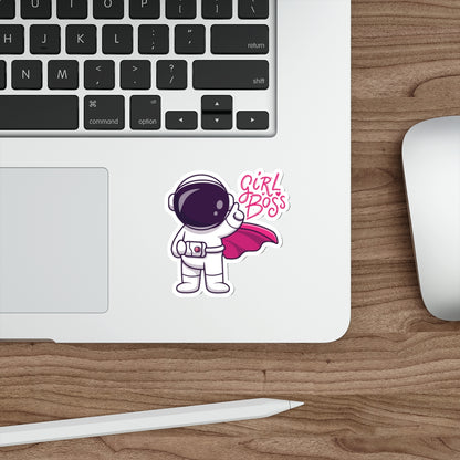 Girl Boss Astronaut Indoor/Outdoor Vinyl Die Cut Sticker