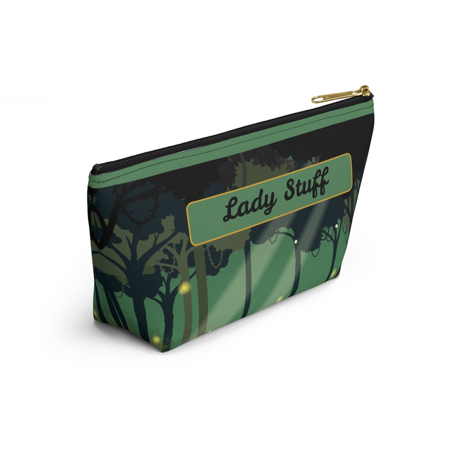 Green Forest Print Travel Accessory Bag - A Great Gift For Her!