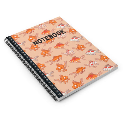 Goldfish Themed Spiral Bound Notebook