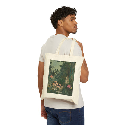 Vintage Forest Cotton Canvas Tote Bag