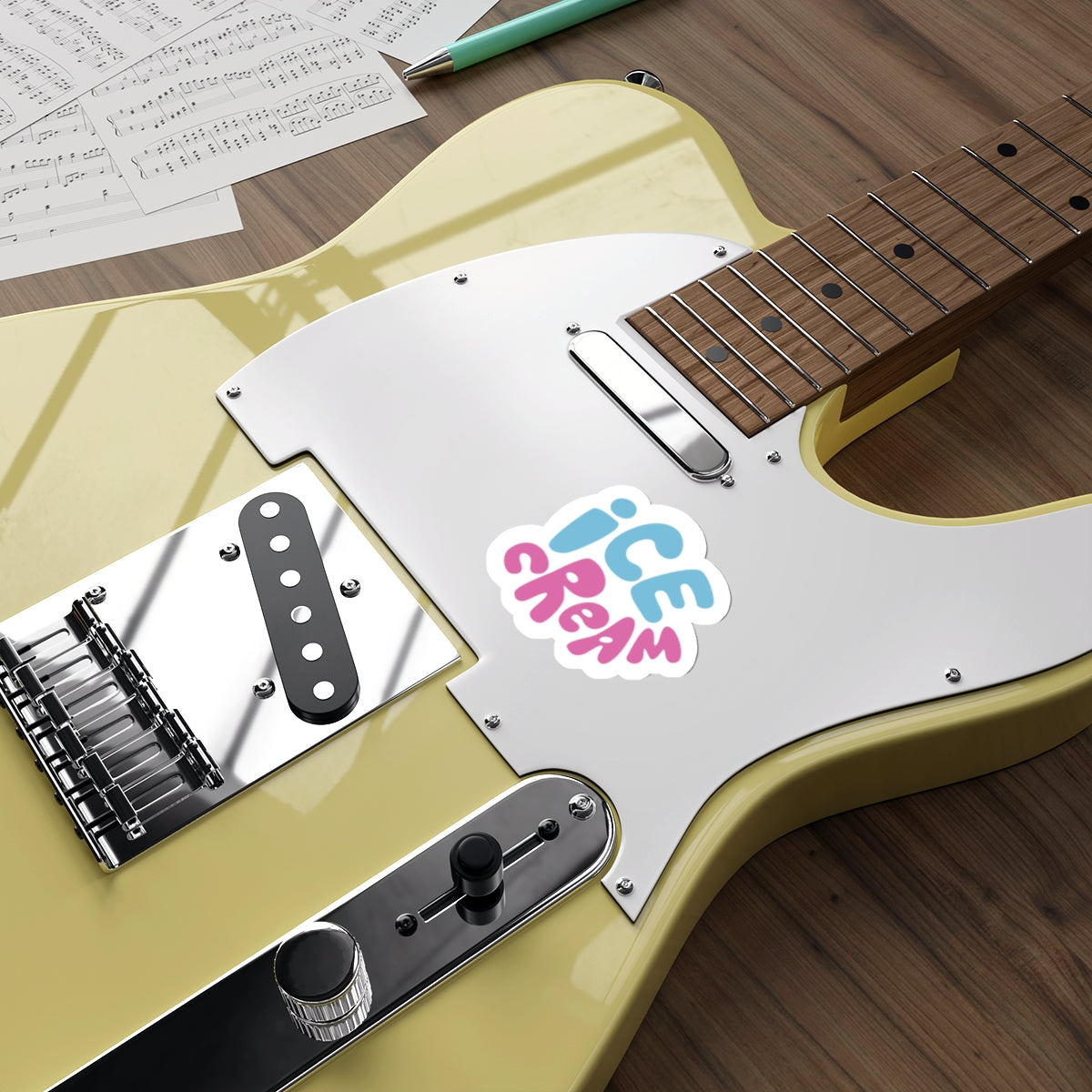 Summer Ice Cream Indoor/Outdoor Die Cut Vinyl Sticker