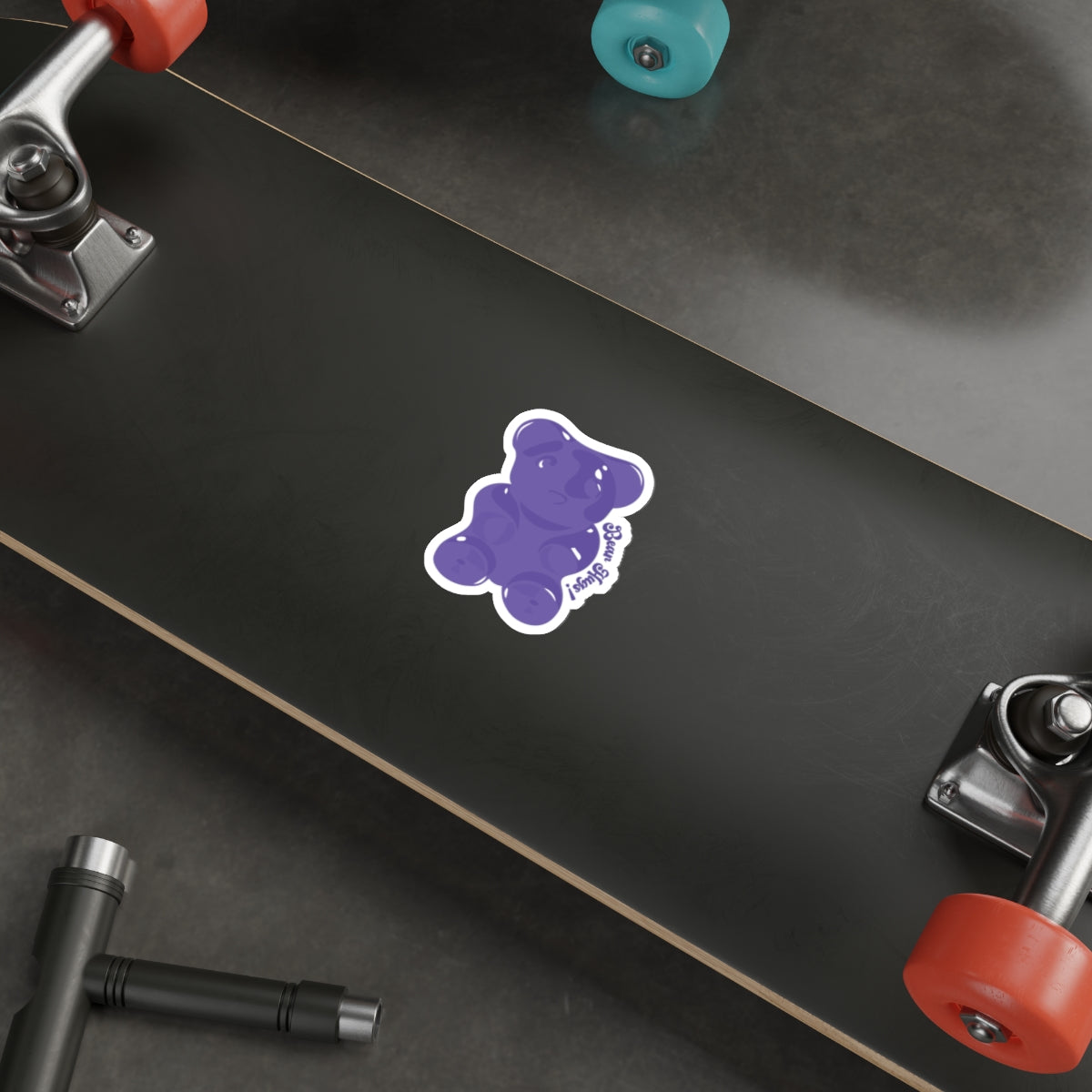 Purple Gummy Themed Indoor/Outdoor Die Cut Vinyl Sticker