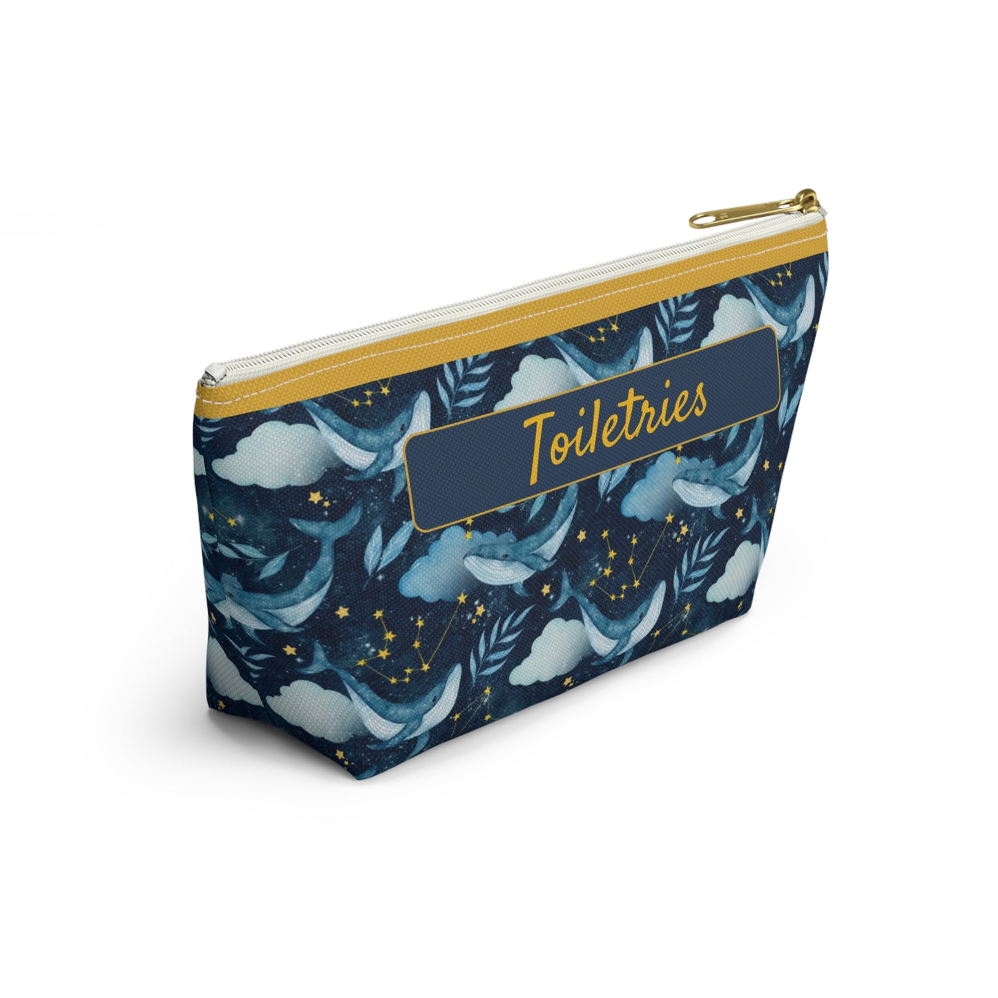 Boho Whale (Cloud) Ocean Print Travel Accessory Bag - A Great Gift For Her!