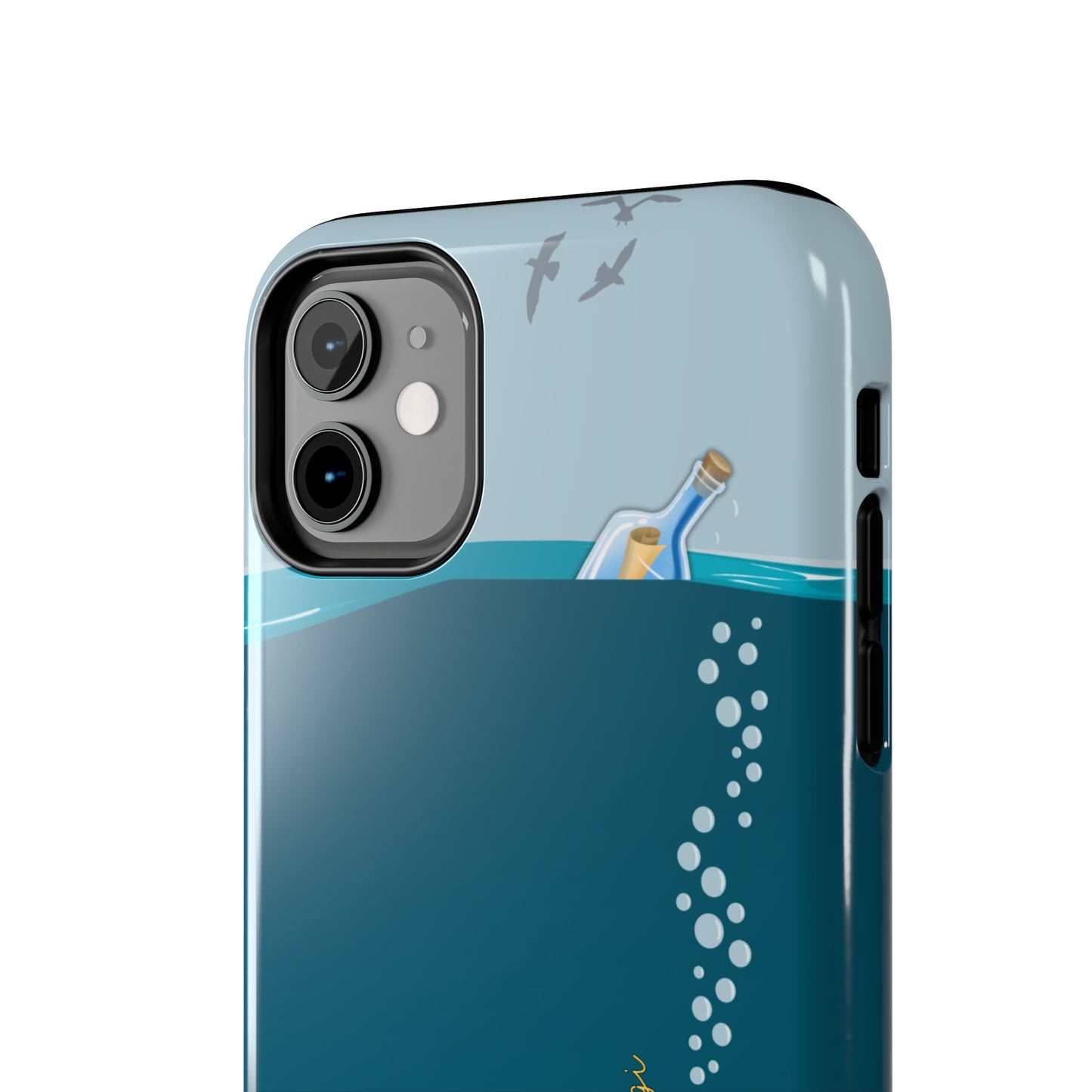 Message in a Bottle Octopus Series  iPhone (iPhone 11-15 Pro Plus Max Mini) Tough Phone Case