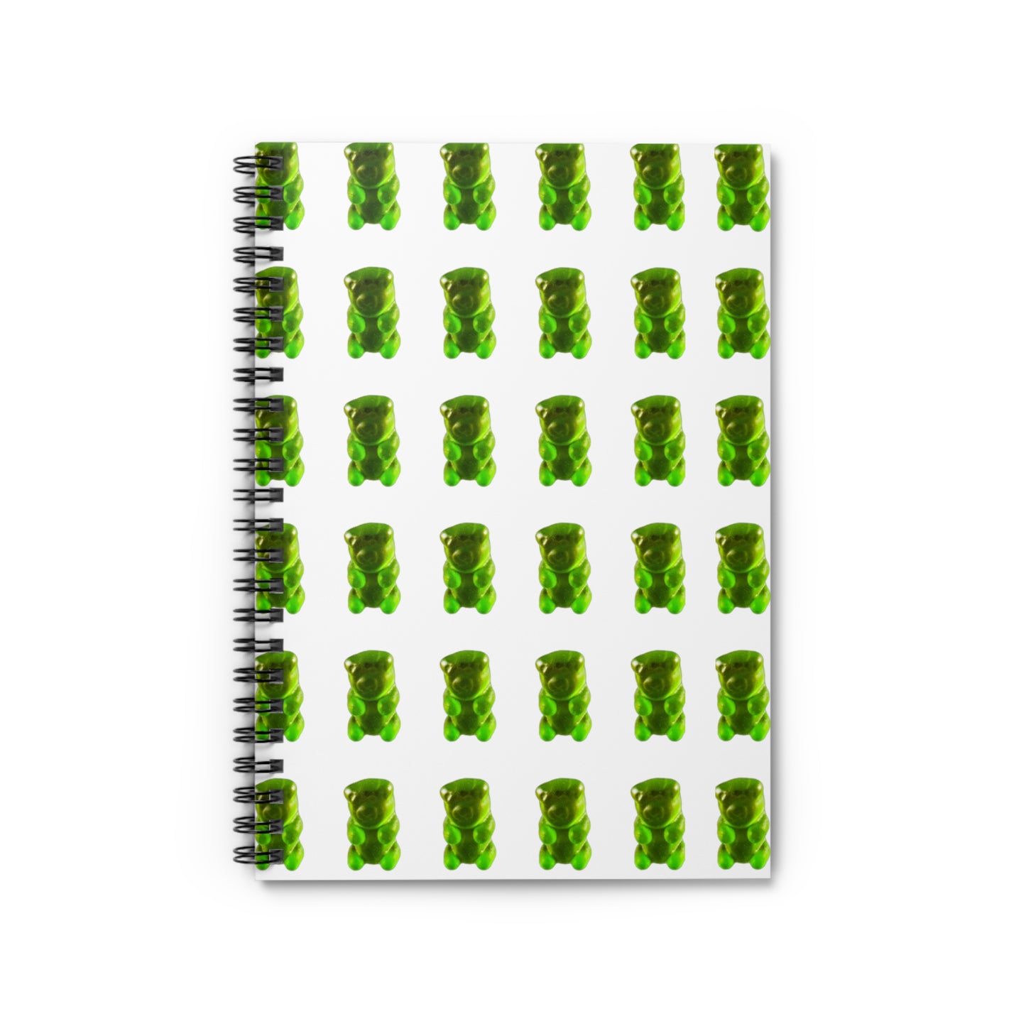 Gummy Bear Themed (Green) Candy Spiral Notebook