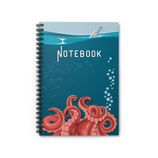 Message in a Bottle Spiral Bound Notebook