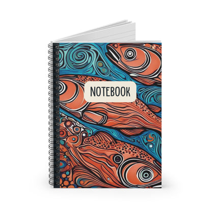 Salmon PNW Themed Spiral Bound Notebook