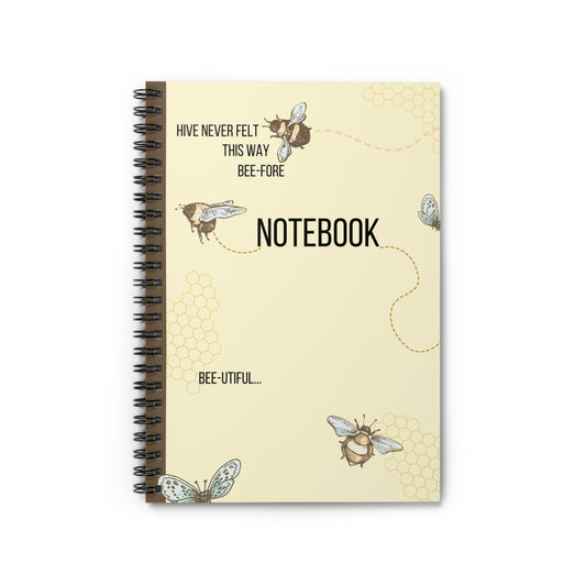 Bee Themed Spiral Bound Notebook