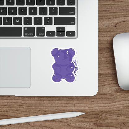 Purple Gummy Themed Indoor/Outdoor Die Cut Vinyl Sticker