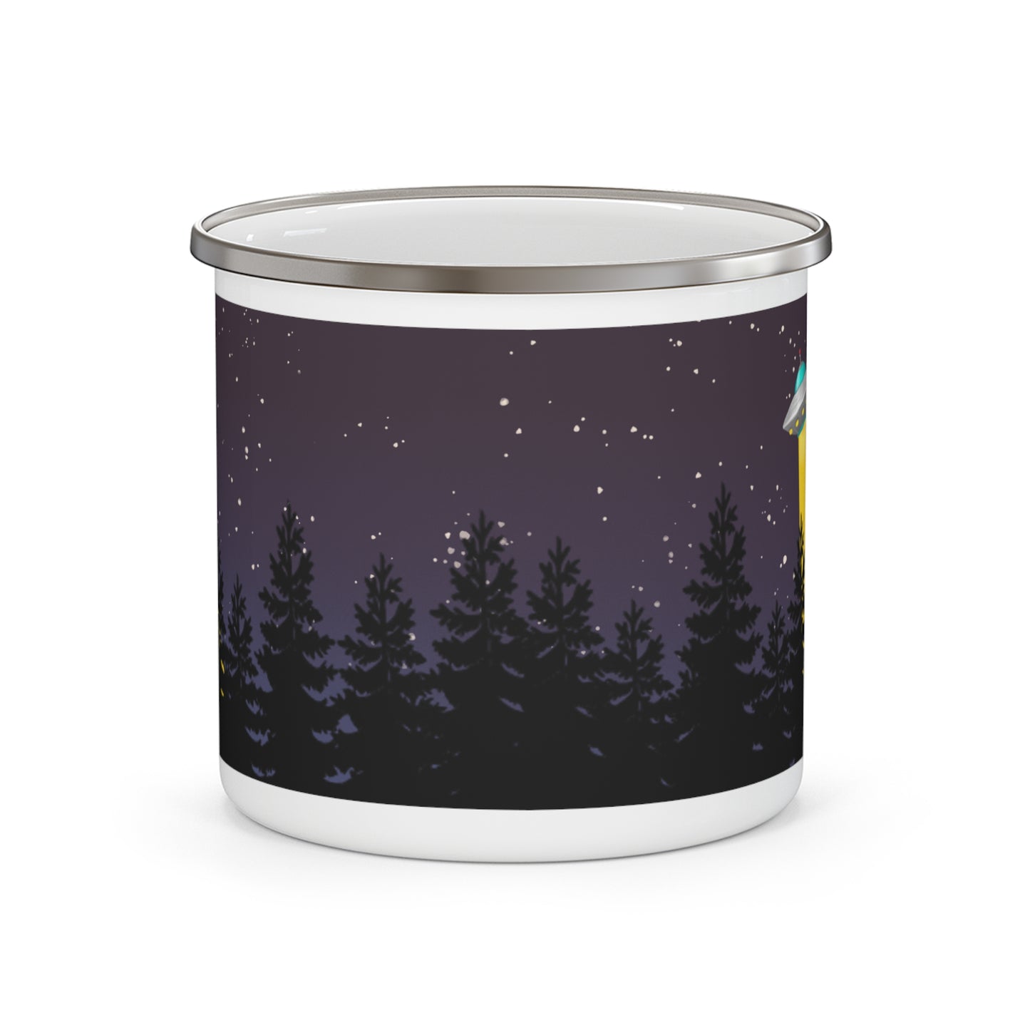 UFO / Alien Enamel Camping Mug