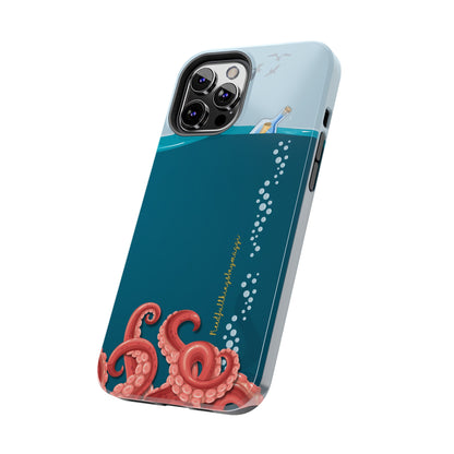 Message in a Bottle Octopus Series  iPhone (iPhone 11-15 Pro Plus Max Mini) Tough Phone Case