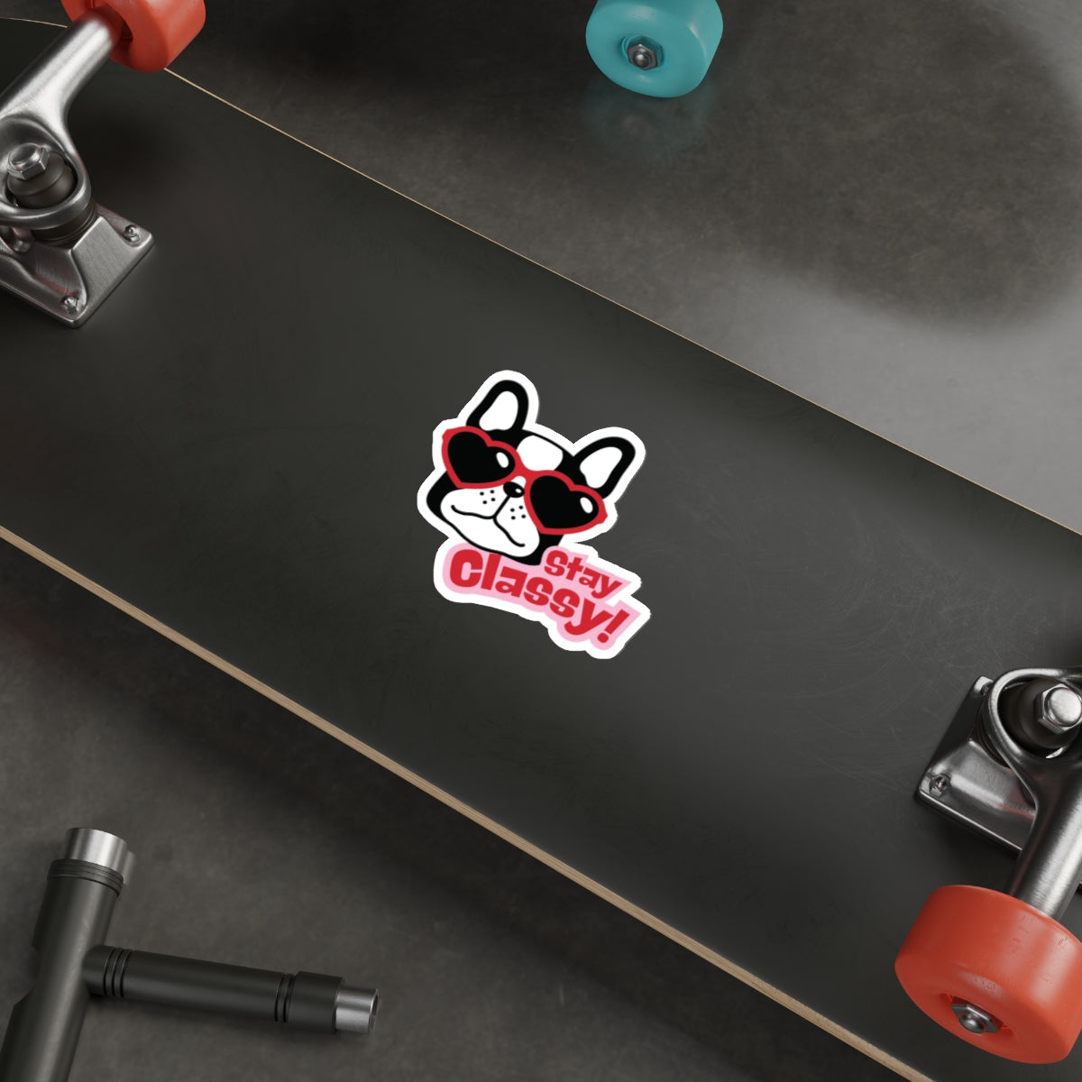 French Bulldog "Stay Classy" Vinyl Indoor/Outdoor Sticker