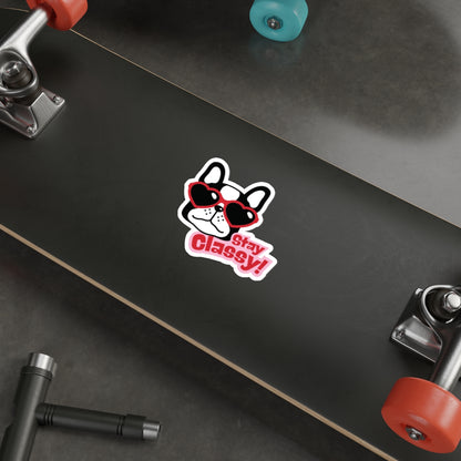 French Bulldog "Stay Classy" Vinyl Indoor/Outdoor Sticker