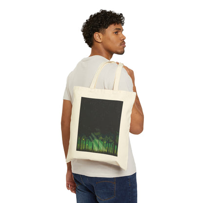 Green Forest Cotton Canvas Tote Bag