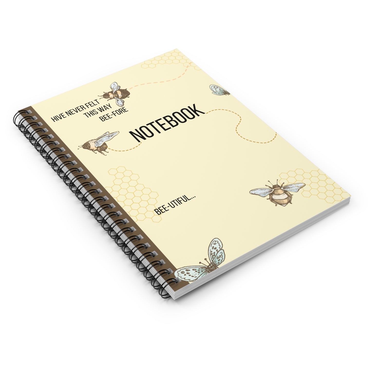 Bee Themed Spiral Bound Notebook