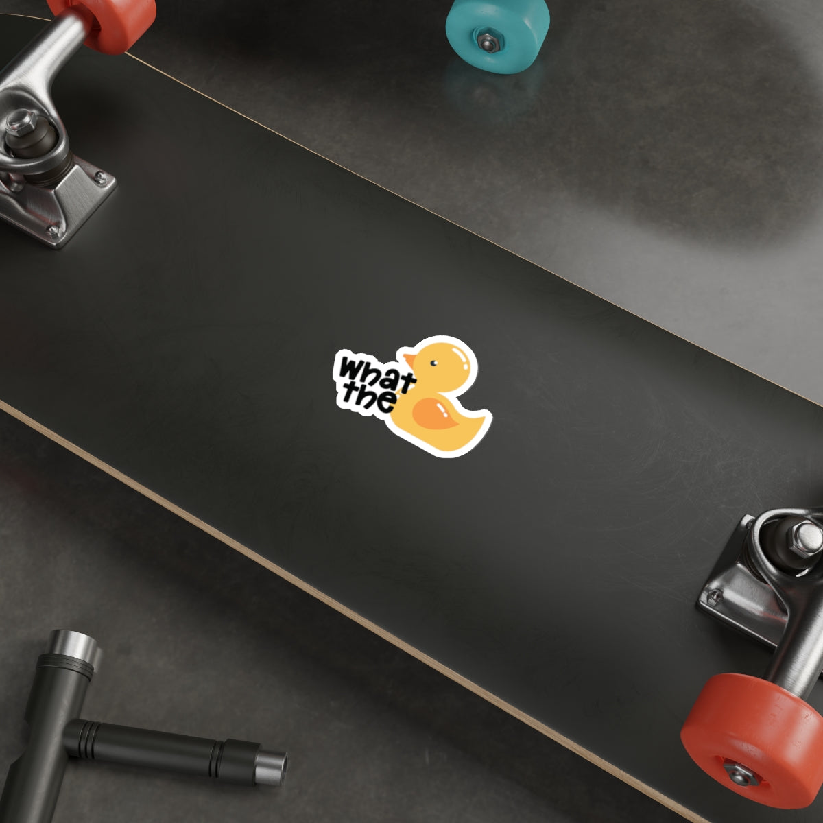 What The Rubber Duck Themed Indoor/Outdoor Die Cut Vinyl Sticker