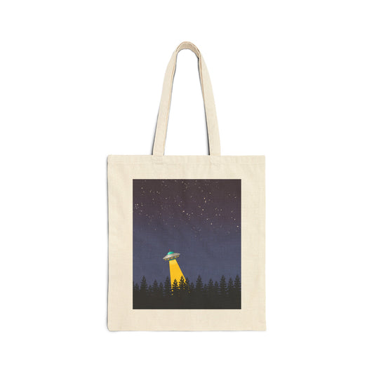 UFO / Alien Cotton Canvas Tote Bag