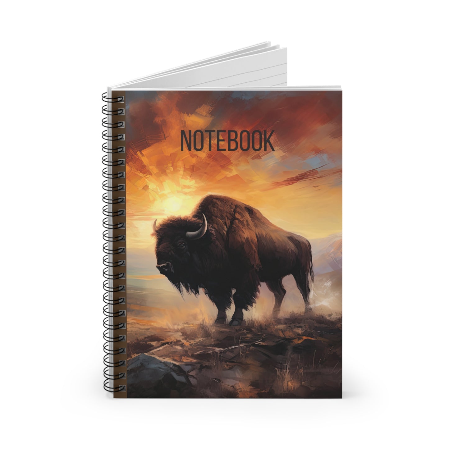 Bison / Buffalo Themed Spiral Bound Notebook