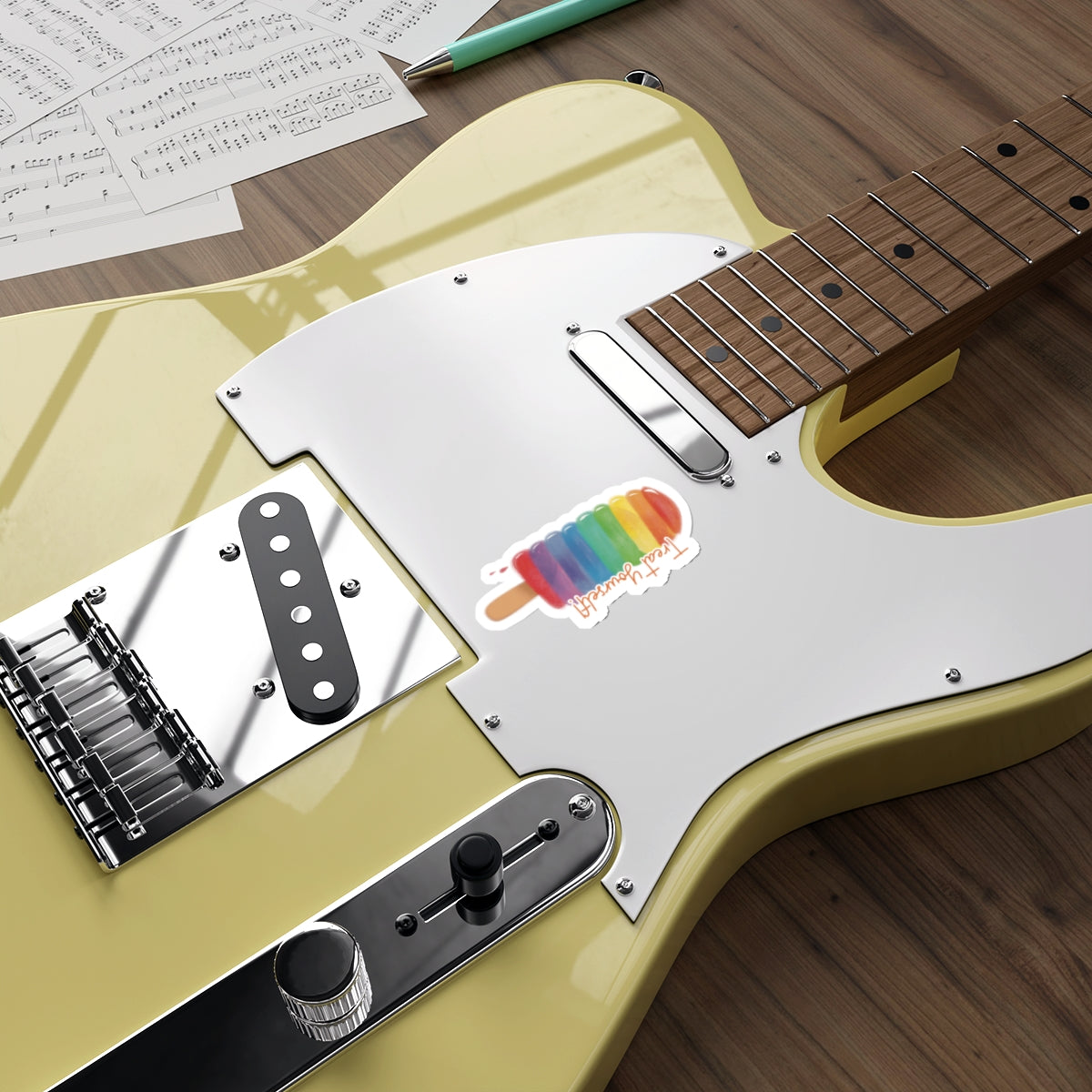 Rainbow Frozen Treat Indoor/Outdoor Vinyl Die-Cut Sticker