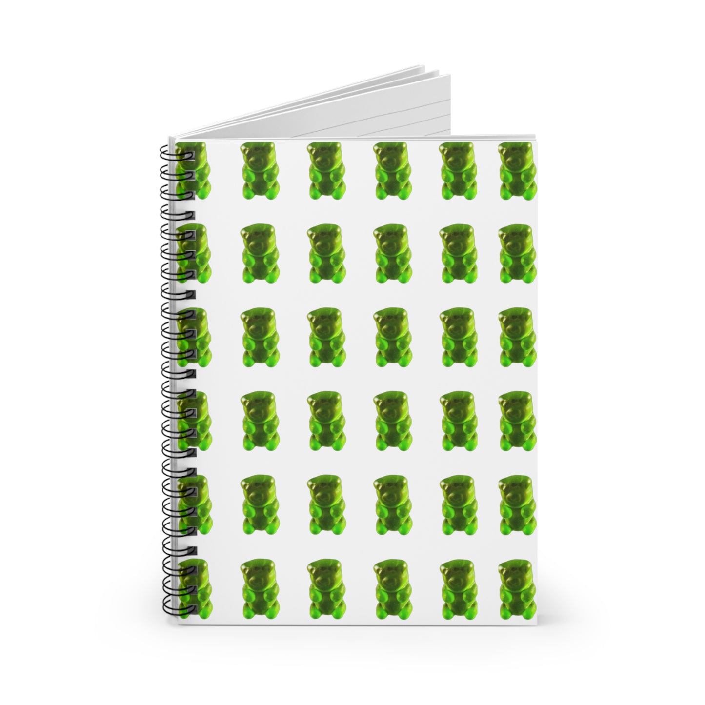 Gummy Bear Themed (Green) Candy Spiral Notebook