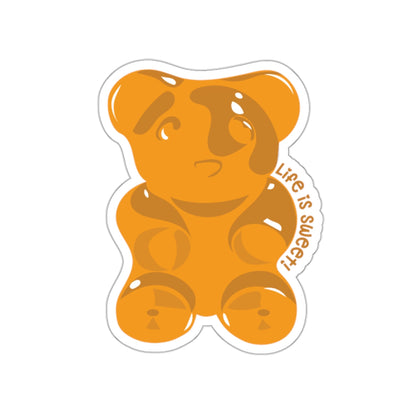 Orange Gummy Themed Indoor/Outdoor Die Cut Vinyl Sticker