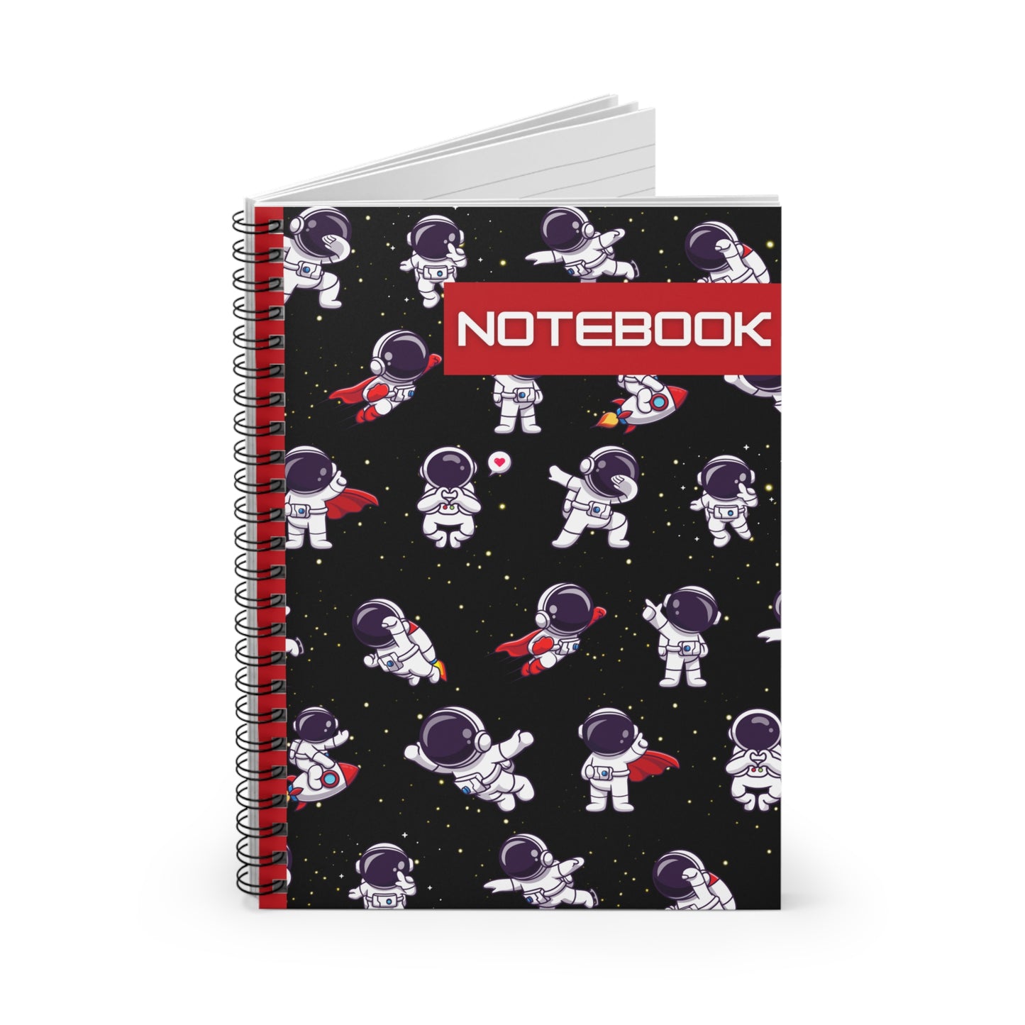 Astronaut Themed Spiral Bound Notebook