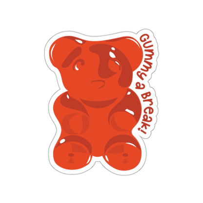 Red Gummy Themed Indoor/Outdoor Die Cut Vinyl Sticker