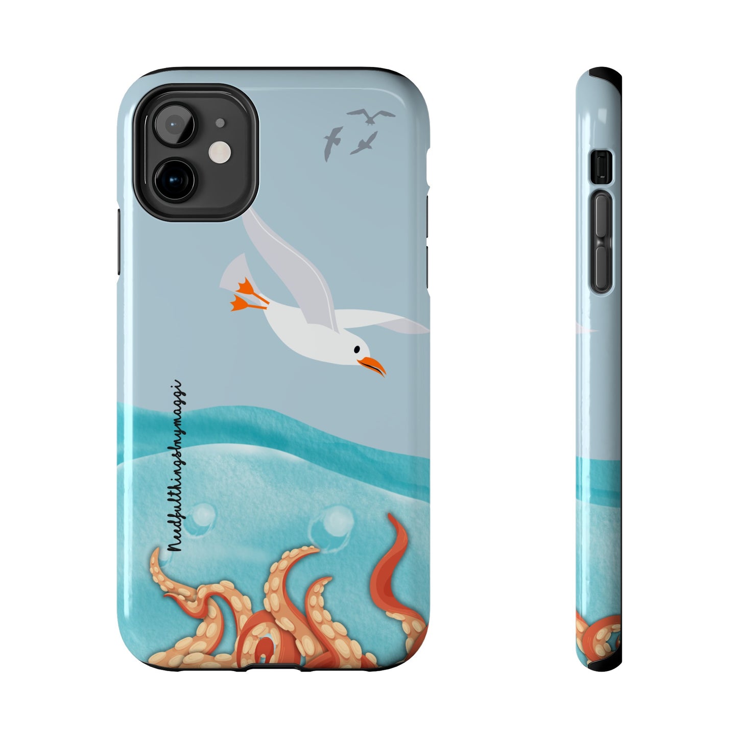 Seagull vs Octopus Series iPhone (11-15 Pro, Plus, Max, Mini) Tough Case