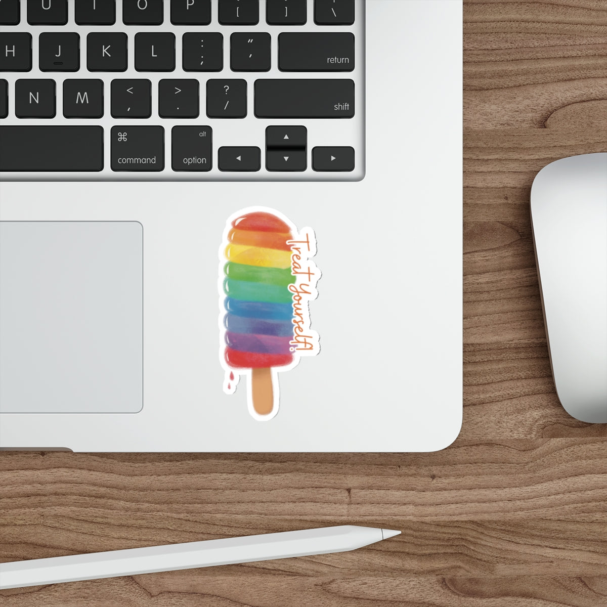 Rainbow Frozen Treat Indoor/Outdoor Vinyl Die-Cut Sticker